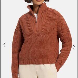 Theory Knit quarte Zip 100% cotton